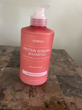 KUNDAL Protein Bonding Shampoo 16.9 fl oz Pump Violet Muguet Hair Exp 7/27  New